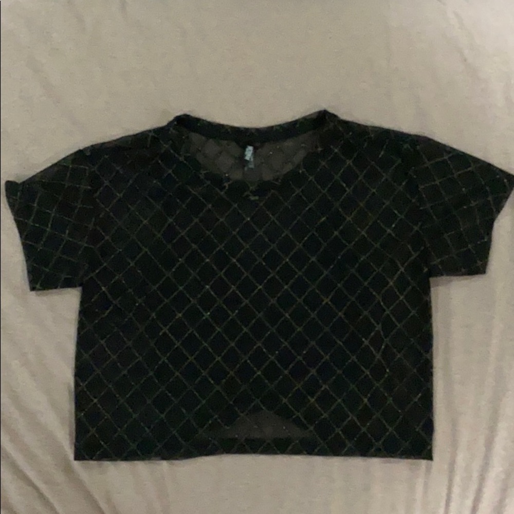 Victoria’s Secret Sport sheer crop shirt SMALL